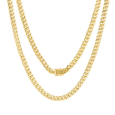 Pre-owned Nuragold 10k Yellow Gold Mens 5mm Miami Cuban Link Chain Italian Necklace Box Clasp 24"