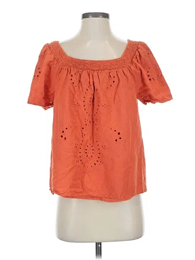 Pre-owned Nurture By Westbound Short Sleeve Blouse In Orange