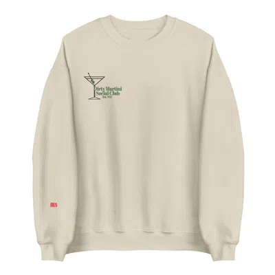 Maison Des Nus Women's Neutrals Dirty Martini Club Sweatshirt – Beige Unisex Crewneck