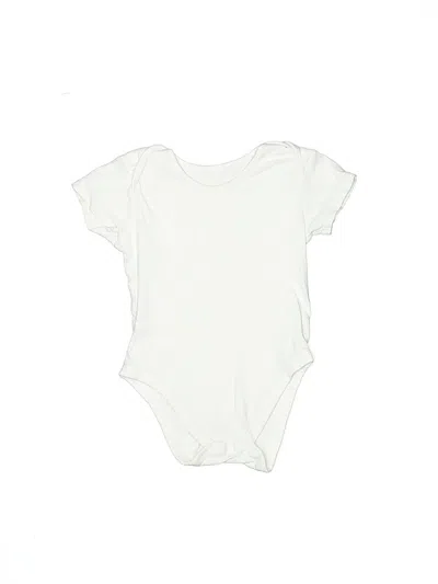 Pre-owned Nutmeg Kids' Short Sleeve Onesie In White