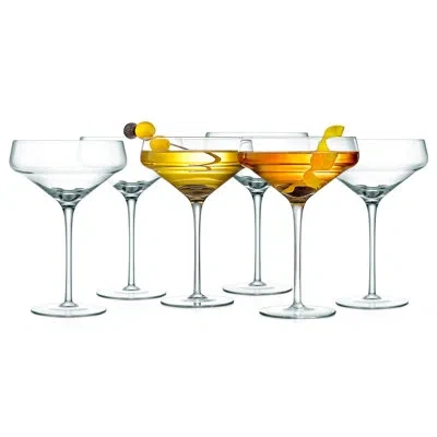 Nutrichef 10 Oz. Martini Glass Set In Clear