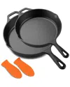 Nutrichef 10in & 12'' Pre-seasoned Cast Iron Skill