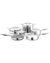 Nutrichef 12pc Silver Clad Cookware Set In Silver