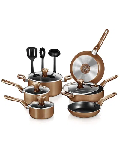 Nutrichef 13pc Aluminum Brown Kitchenware Set