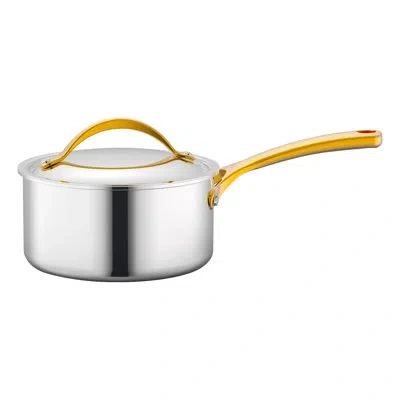 Nutrichef 1.5 Qt. Non-stick Stainless Steel Saucepan With Lid