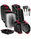 Nutrichef 15pc Black Bakeware Set In Black