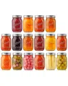 Nutrichef 16pc Mason Jars Set