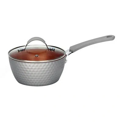Nutrichef 1.7 Qt. Non-stick Aluminum Sauce Pan With Lid In Silver