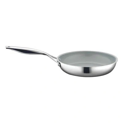 Nutrichef 17.6" Non Stick Ceramic 12 Piece Frying Pan In Silver