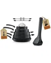 Nutrichef 17pc Non-stick Cookware Set In Black