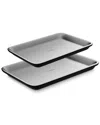 Nutrichef 2pc Nonstick Cookie Sheet Baking Pans In Grey