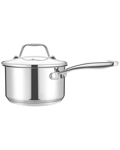 Nutrichef 2qt Heavy Duty Induction Saucepan With Lid In Metallic