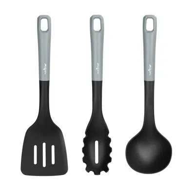 Nutrichef 3 Piece Assorted Kitchen Utensils Set In Black
