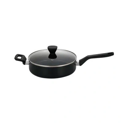 Nutrichef 3 Qt. Non-stick Aluminum Saucier With Lid In Black