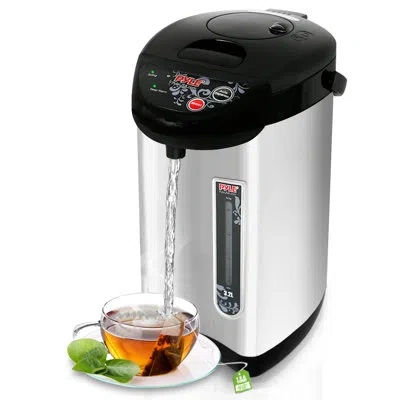 Nutrichef 3.38 Qt. Stainless Steel Electric Tea Kettle In Silver;black