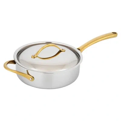 Nutrichef 3.4 Qt. Non-stick Stainless Steel Saucepan With Lid