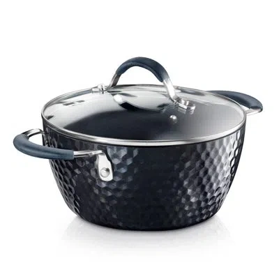 Nutrichef 3.6 Quarts Qt. Non-stick Aluminum Round Dutch Oven In Blue