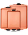 Nutrichef 3pc Baking Set In Orange