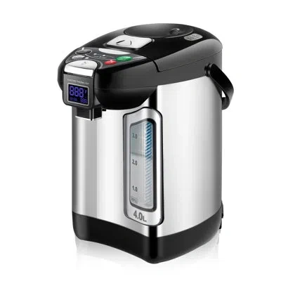 Nutrichef 4l Digital Hot Water Dispenser - Instant Water Boiler / Water Heater, Auto Dispense Safety Lock,(4.2 In Black
