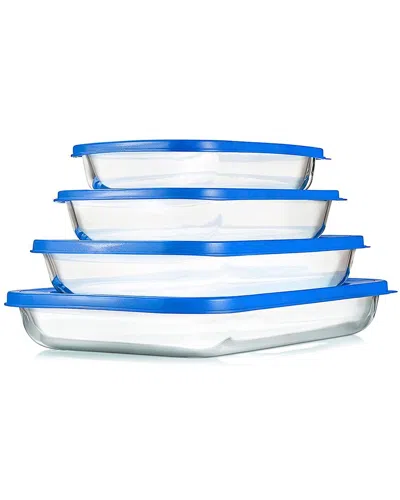 NUTRICHEF NUTRICHEF 4PC GLASS BAKEWARE SET