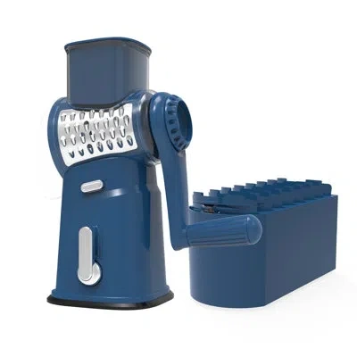 Nutrichef 5 In 1 Cheese Grater & Shredder | 5 Different Blades For Thin, Thick, Julienne Strips, Wavy, & Strai In Black