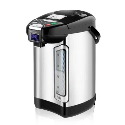 Nutrichef 5l Digital Hot Water Dispenser - Instant Water Boiler / Water Heater, Auto Dispense Safety Lock, (5. In Stainless Steel