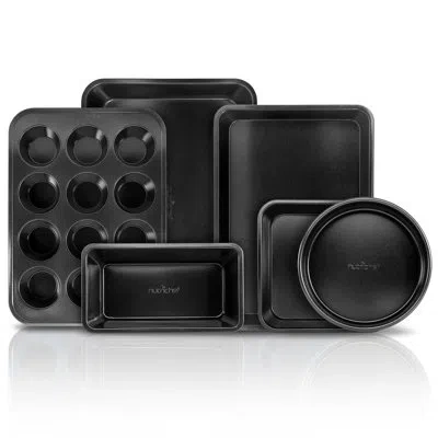 Nutrichef 6 Piece Non-stick Steel Bakeware Set In Black