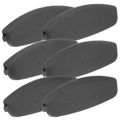Nutrichef 6 Piece Silicone Bakeware Set In Black