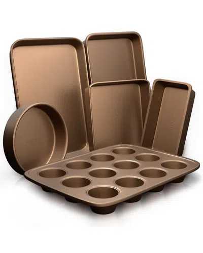Nutrichef 6pc Gold Bakeware Set