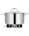 Nutrichef 6qt Stainless Steel Cookware Stockpot In Silver