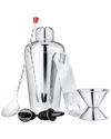 Nutrichef 7pc Bartender Set In Silver