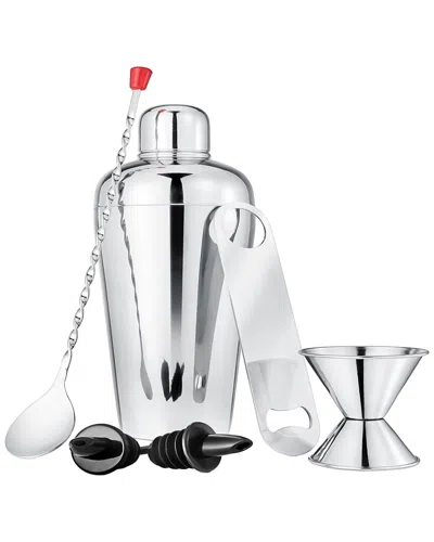 Nutrichef 7pc Bartender Set In Silver