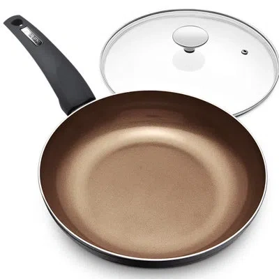 Nutrichef 8" Non Stick Aluminum Omelette Pan In Black