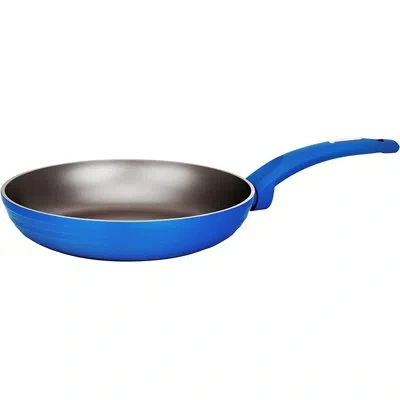 Nutrichef 8'' Small Fry Pan - Non-stick Stylish Kitchen Cookware With Light Gray Inside And Blue Outside (work