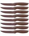 Nutrichef 8pc Steak Knife Set In Brown