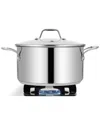 Nutrichef 8qt Stainless Steel Cookware Stockpot In Silver