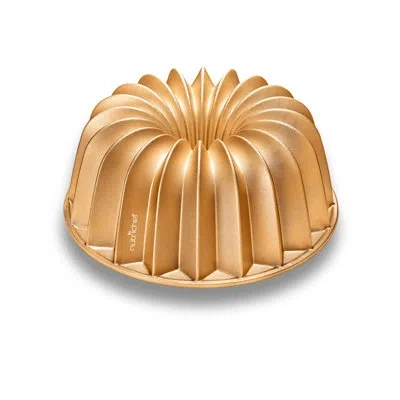 Nutrichef 9-inch Cake Pan - Thick And Heavy Cast Aluminum Bakeware Cake Mold With 2 Layers Of Nonstick Coating In Gold