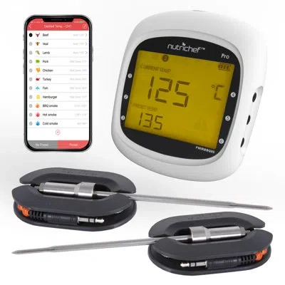 Nutrichef Bluetooth Wireless Digital Thermometer