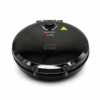 Nutrichef Countertop Pizza Maker - Non-stick Electric Pizza Oven With Cool Touch Handle And Uplift Function, I In Black