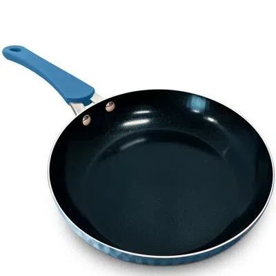 Nutrichef Durable Large Fry Pan - Non-stick High-qualified Kitchen Cookware, Induction Compatible Works With M In Blue;black