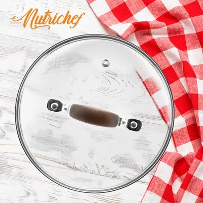 Nutrichef Dutch Oven Pot Lid - See-through Tempered Glass Lids (works With Models: Nccw14sbr & Nccw20sbr)