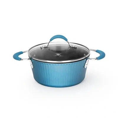 Nutrichef Dutch Oven Pot With Lid - Non-stick High-qualified Kitchen Cookware, 3.6 Quart (works With Model: Nc In Blue