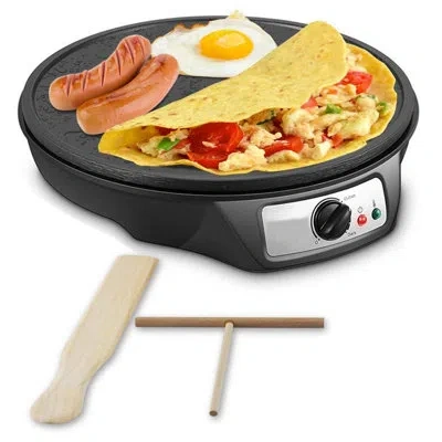 Nutrichef Electric Crepe Maker In Black
