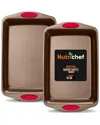 Nutrichef Gold 2pc Cookie Sheet Set In Brown