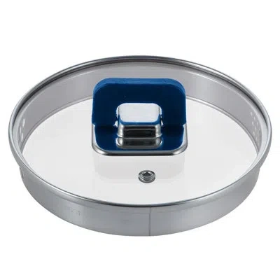 Nutrichef Lid For 1.5 Quart Saucepan Pot - See-through Tempered Glass Lids, Works With Model: Nccwstkbr(brown) In Blue