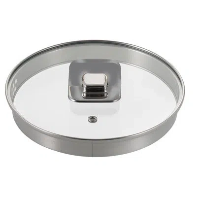 Nutrichef Lid For 3.1 Quart Saucepan Pot - See-through Tempered Glass Lids (gray)