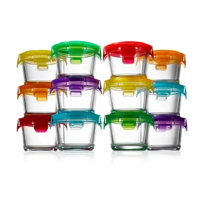Nutrichef Meal-prep 12 Container Food Storage Set In Clear