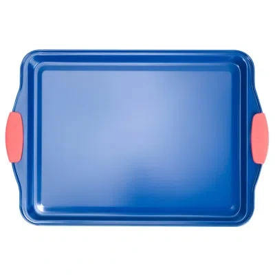 Nutrichef Medium Cookie Sheet -commercial Grade Restaurant Quality Metal Bakeware, Compatible With Models: Ncs In Blue