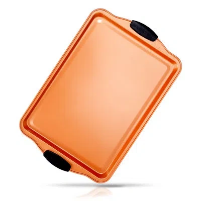 Nutrichef Medium Cookie Sheet -commercial Grade Restaurant Quality Metal Bakeware, Compatible With Models: Ncs In Copper