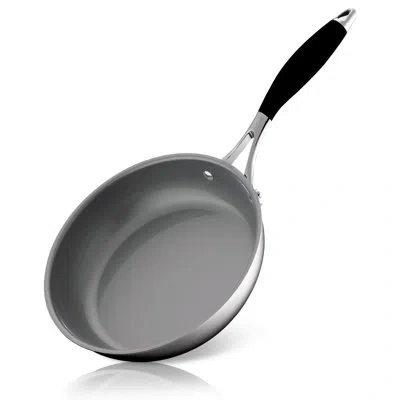 Nutrichef Non Stick Stainless Steel Omelette Pan In Gray
